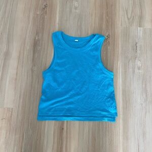 lululemon athletica Turquoise Blue Cropped Tank